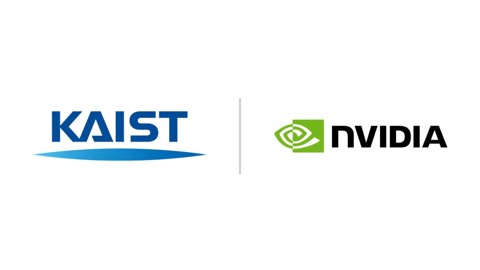 KAIST与NVIDIA的标志并列展示，中间以竖线分隔，背景为白色。